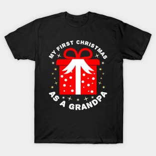 First Christmas Grandpa Dad Husband Xmas T-Shirt